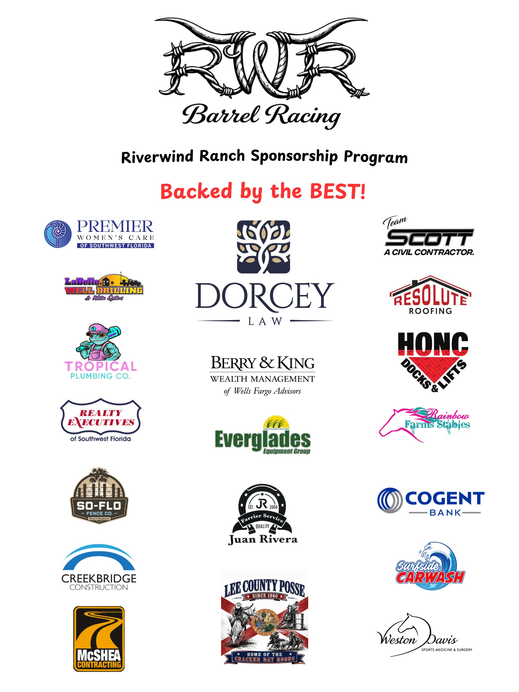 RWR Sponsor Partners - Backed by the Best